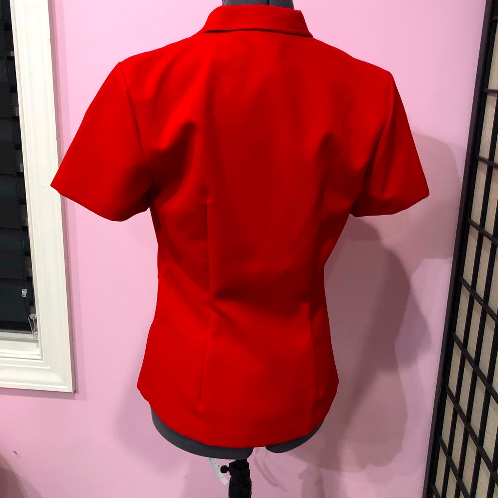 A-List By Wrapper Ladies Tailored Red Short Sleev… - image 5